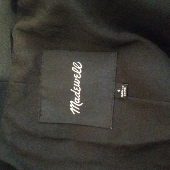 Madewell Trevi Drapey Blazer One Button True Black Womens Size 4 - Picture 2 of 13